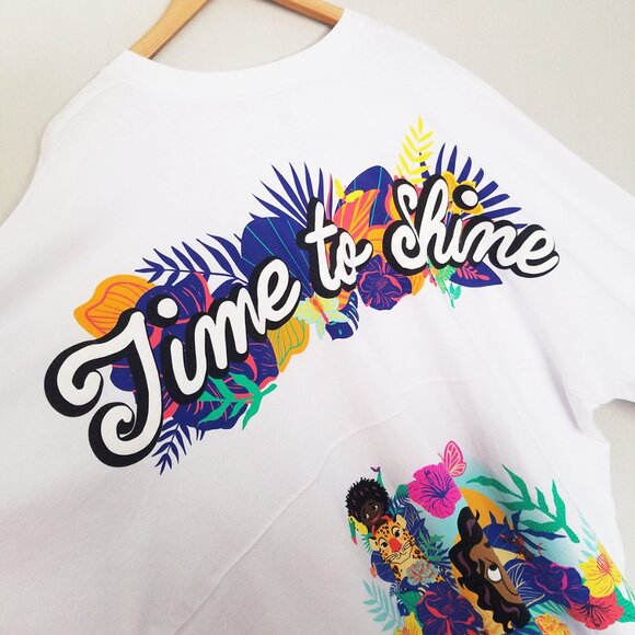 NEW Disney Encanto Spirit Jersey Time to Shine Graphic Unisex Top Plus 3XL White - Picture 14 of 16